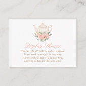 Tee-Party Babydusche Begleitkarte (Vorderseite)