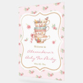 Tee-Party Babydusche Begrüßung Acrylschild (Winkel)