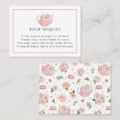 Tee-Party Babydusche Buchungskarte Begleitkarte (Vorne/Hinten)