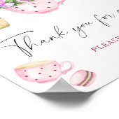 Tee-Party-Babydusche - Danke, dass du gekommen bis Poster (Ecke)