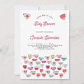 Tee-Party-Babydusche Einladung (Vorderseite)