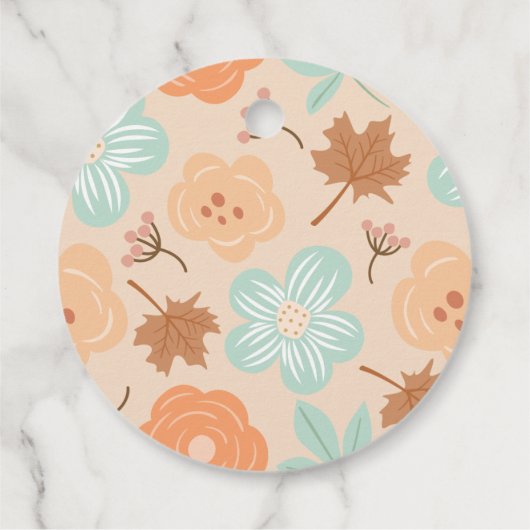 Tee-Party-Babydusche Geschenkanhänger (Rückseite)