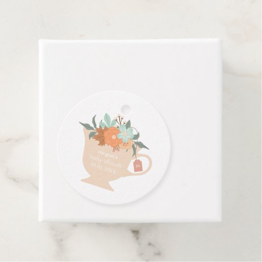 Tee-Party-Babydusche Geschenkanhänger (Beispiel)