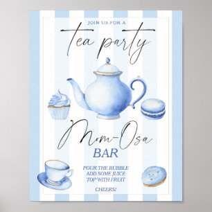 Tee Party Babydusche Momosa Bar Poster