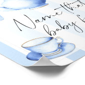 Tee-Party-Babydusche - Name dieses Babynahrung Poster (Ecke)