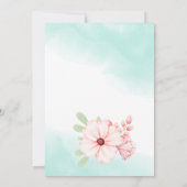 Tee-Party Babydusche niedlicher Babyfuchs in einer Einladung (Rückseite)