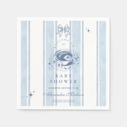 Tee-Party-Babydusche Serviette (Vorderseite)