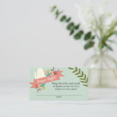 Tee-Party Babydusche Windelwaschkarte Begleitkarte (Stehend Vorderseite)