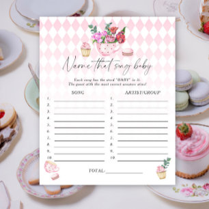 Tee-Party - Benennen Sie das Lied Baby Dusche Game