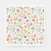 Tee Party Birthday Bridal Ostern Frühlingsflora Serviette (Vorderseite)