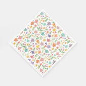 Tee Party Birthday Bridal Ostern Frühlingsflora Serviette (Ecke)