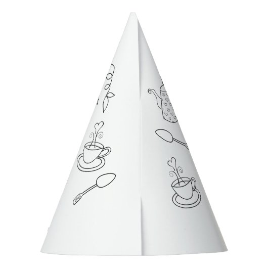 Tee Party Birthday Party Hat Partyhütchen (Rückseite)