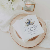 Tee Party Blue Floral Elegantes Brautparty Serviette