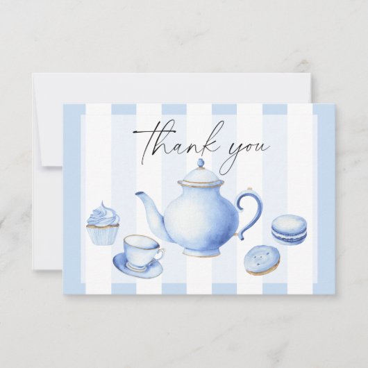 Tee-Party-Blume Babydusche Danke (Vorderseite)