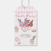 Tee-Party Blume Mädchen Dusche Geschenkanhänger (Vorderseite)