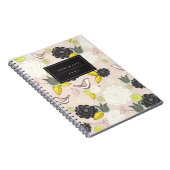 Tee Party Blumenblüten mit Birds Custom Notebook Notizblock (Rechte Seite)