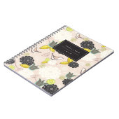 Tee Party Blumenblüten mit Birds Custom Notebook Notizblock (Linke Seite)