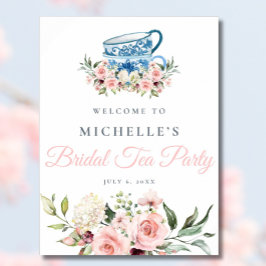Tee-Party-Brautparty Begrüßungsunterschrift Poster