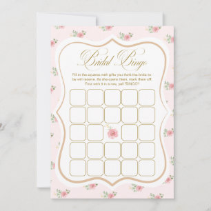 Tee Party Brautparty Bingo Game Card Einladung