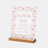 Tee Party Brautparty Blume Bar Acrylschild (Winkel)