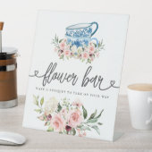 Tee Party Brautparty Blume Bar Sockelschild (In Situ)