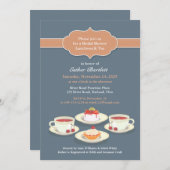 Tee-Party-Brautparty Einladung (Vorne/Hinten)