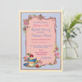 Tee-Party Brautparty Garden Einladung (Stehend Vorderseite)