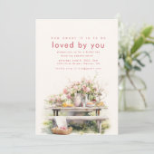 Tee-Party-Brautparty im Garten Einladung (Stehend Vorderseite)