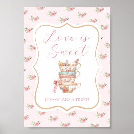 Tee Party Brautparty Liebe ist Sweet Favor Poster
