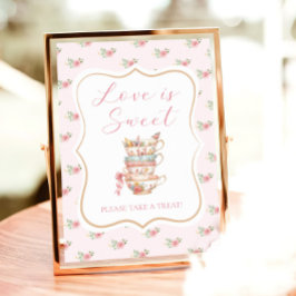 Tee Party Brautparty Liebe ist Sweet Favor Poster