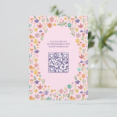 Tee Party Brautparty Niedlich CUSTOM QR Code Begleitkarte (Stehend Vorderseite)