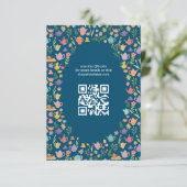 Tee Party Brautparty Niedlich CUSTOM QR Code Begleitkarte (Stehend Vorderseite)