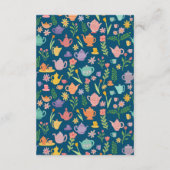 Tee Party Brautparty Niedlich CUSTOM QR Code Begleitkarte (Rückseite)