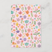 Tee Party Brautparty Niedlich CUSTOM QR Code Begleitkarte (Rückseite)