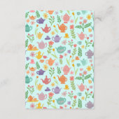 Tee Party Brautparty Niedlich CUSTOM QR Code Begleitkarte (Rückseite)