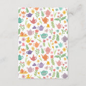 Tee Party Brautparty Niedlich CUSTOM QR Code Begleitkarte (Rückseite)