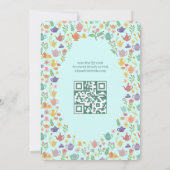 Tee Party Brautparty Niedlich CUSTOM QR Code Einladung (Rückseite)