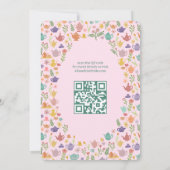 Tee Party Brautparty Niedlich CUSTOM QR Code Einladung (Rückseite)