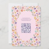 Tee Party Brautparty Niedlich CUSTOM QR Code Einladung (Rückseite)