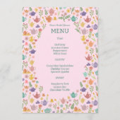 Tee-Party-Brautparty Niedlich farbenfroh CUSTOM Menükarte (Vorderseite)