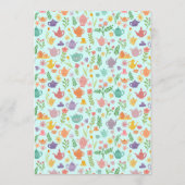 Tee-Party-Brautparty Niedlich farbenfroh CUSTOM Menükarte (Rückseite)