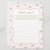 Tee-Party Brautparty Ratgeber Wer-Game-Karte Einladung (Vorderseite)