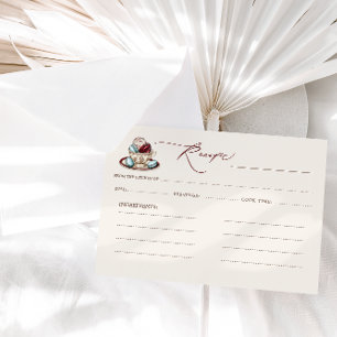 Tee-Party-Brautparty Rezept Begleitkarte