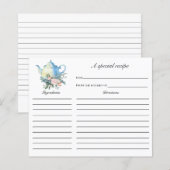 Tee-Party-Brautparty Rezept-Karte (Vorne/Hinten)