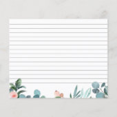 Tee-Party-Brautparty Rezept-Karte (Rückseite)