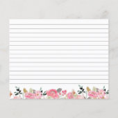 Tee-Party-Brautparty Rezept-Karte (Rückseite)