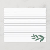 Tee-Party-Brautparty Rezept-Karte (Rückseite)