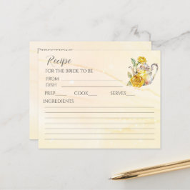 Tee-Party Brautparty Rezept Karte