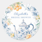 Tee-Party-Brautparty Runder Aufkleber (Vorderseite)