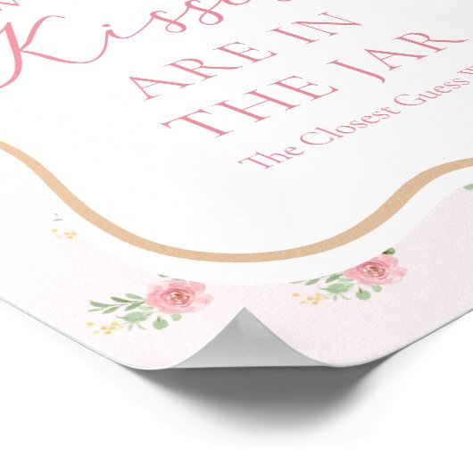 Tee-Party Brautparty schätzt wie viele Küsse Poster (Ecke)